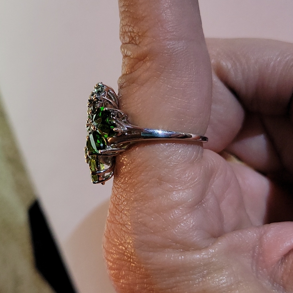 Chuck Clemency Sts Chrome Diopside/Peridot Ss Ring - image 5